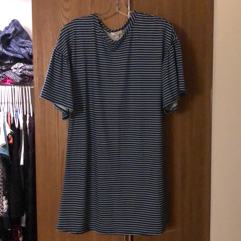 Green stripped dress